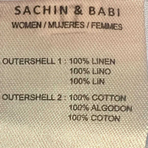 Sachin + Babi Vivi Linen Smocked Waist Lined Shorts - Picture 3 of 3